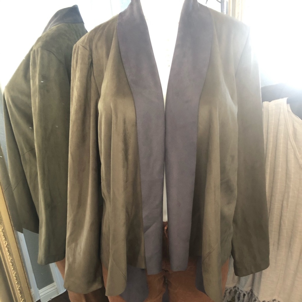 Suede Cardigan Jacket